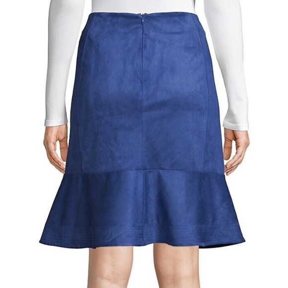H by Halston Classic Faux Suede Peplum Skirt Sz L - Picture 2 of 12
